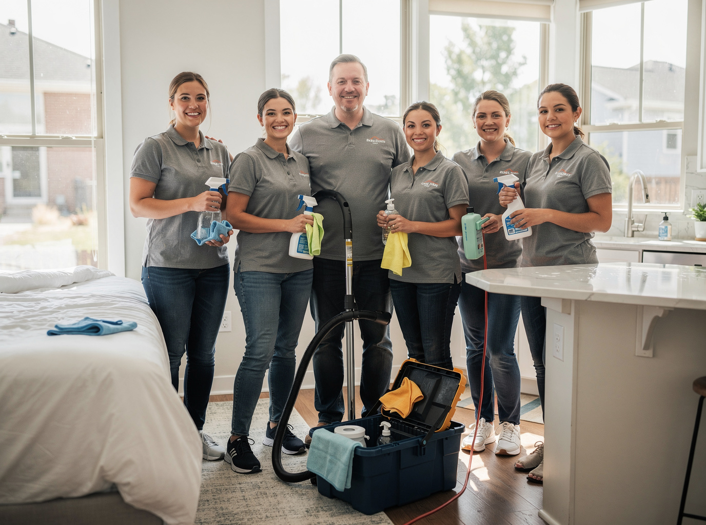 The Airbnb Cleaning in Denver CO team at work in Denver